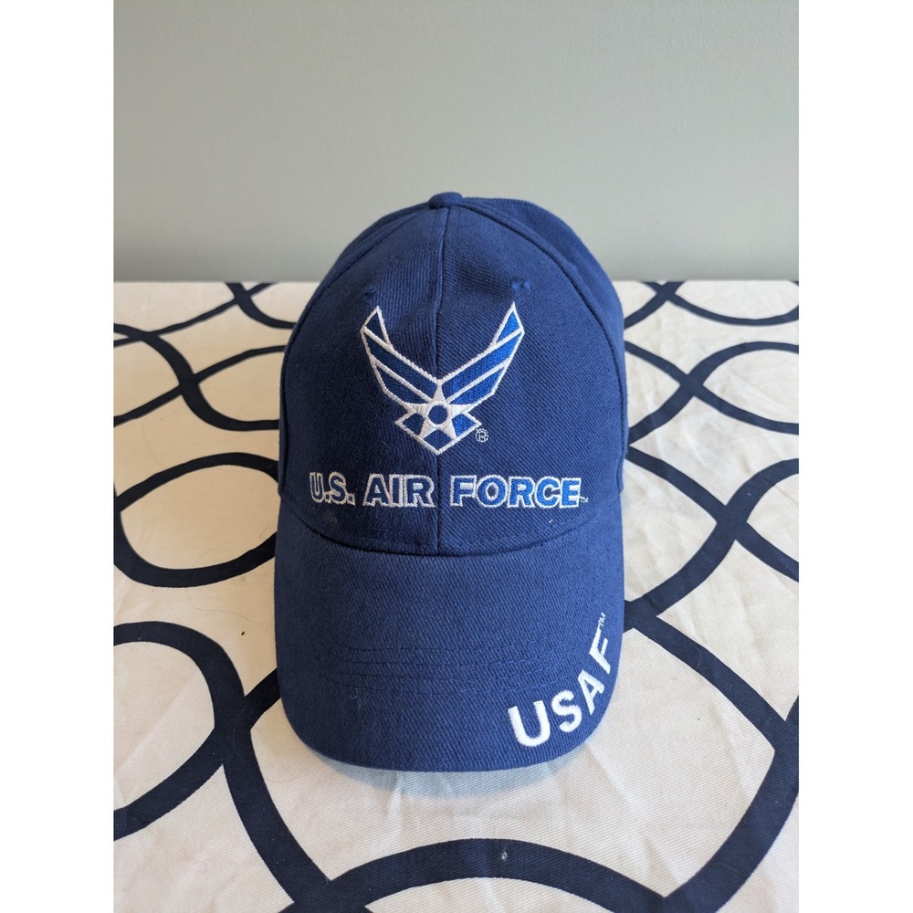 Eagle Emblems USAF US Air Force Wings Embroidered Baseball Cap Hat Blue USA Made